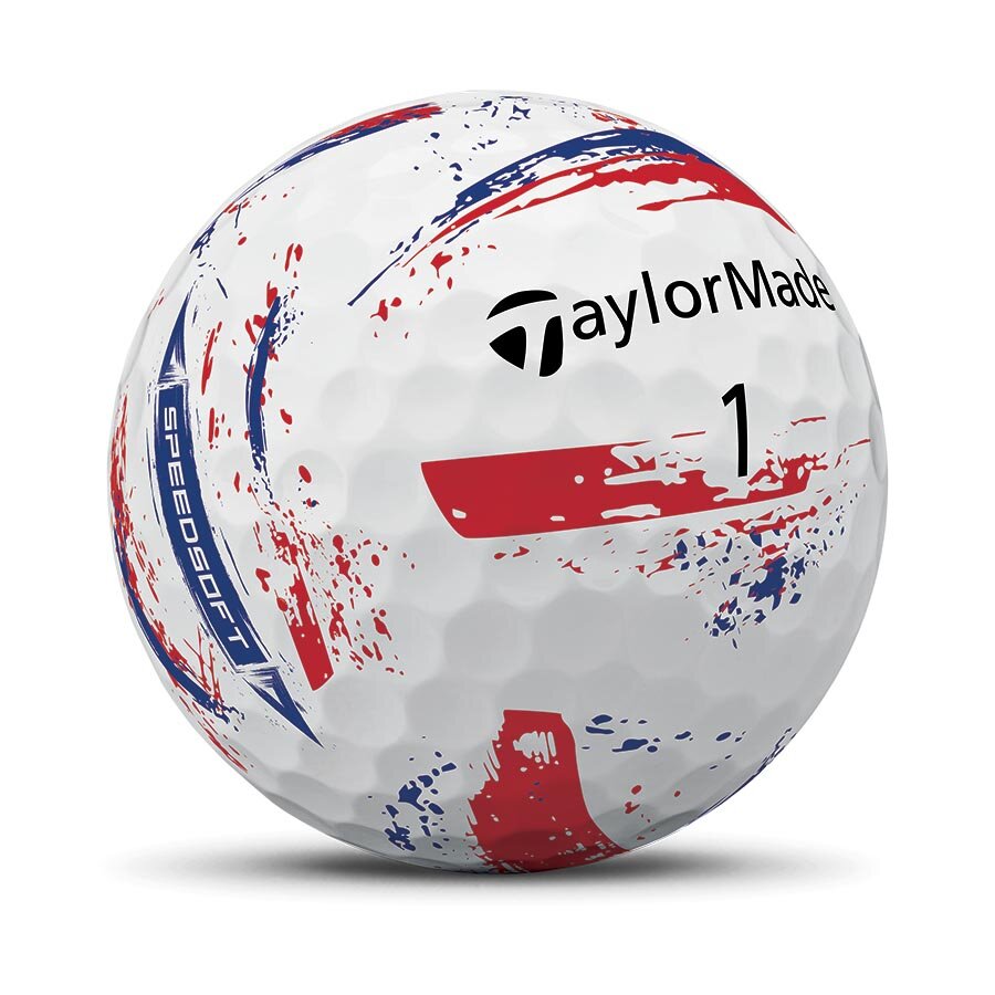 TaylorMade 2026 SpeedSoft Ink Golf Balls 12pk - Blue/Red