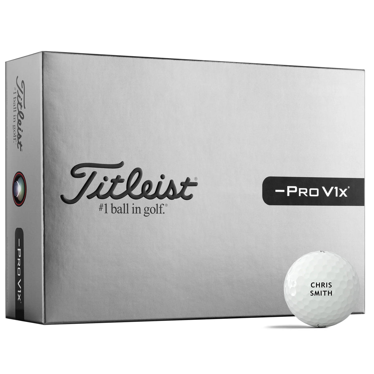 Titleist 2025 ProV1x Left Dash Personalised Golf Balls Custom