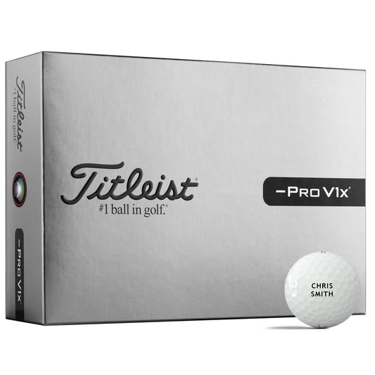 Titleist 2025 ProV1x Left Dash Personalised Golf Balls Custom
