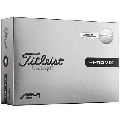 Titleist 2026 Pro V1x Left Dash AIM Enhanced Align Golf Ball