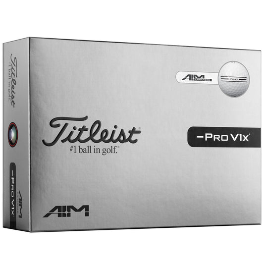 Titleist 2026 Pro V1x Left Dash AIM Enhanced Align Golf Ball