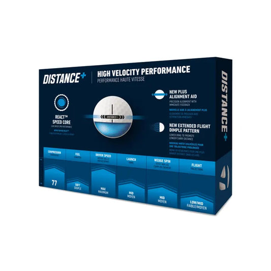 TaylorMade 2025 Distance+ Golf Balls 12pk - White