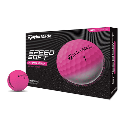 TaylorMade 2025 Speed Soft Golf Balls 12pk - Pink