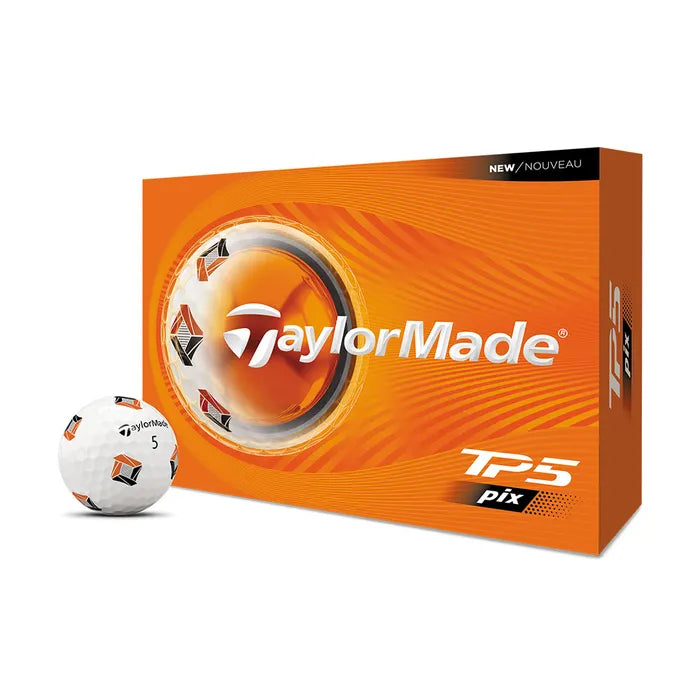 TaylorMade 2026 TP5 PIX3.0 Golf Balls 12pk - White