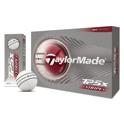 TaylorMade 2026 TP5X Stripe Golf Balls 12pk - White
