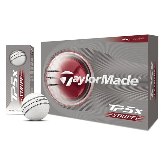 TaylorMade 2026 TP5X Stripe Golf Balls 12pk - White